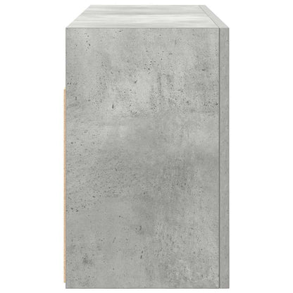 Armoire murale de bain gris béton 80x25x40 cm bois d'ingénierie