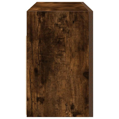 Armoire murale de bain chêne fumé 80x25x40 cm bois d'ingénierie