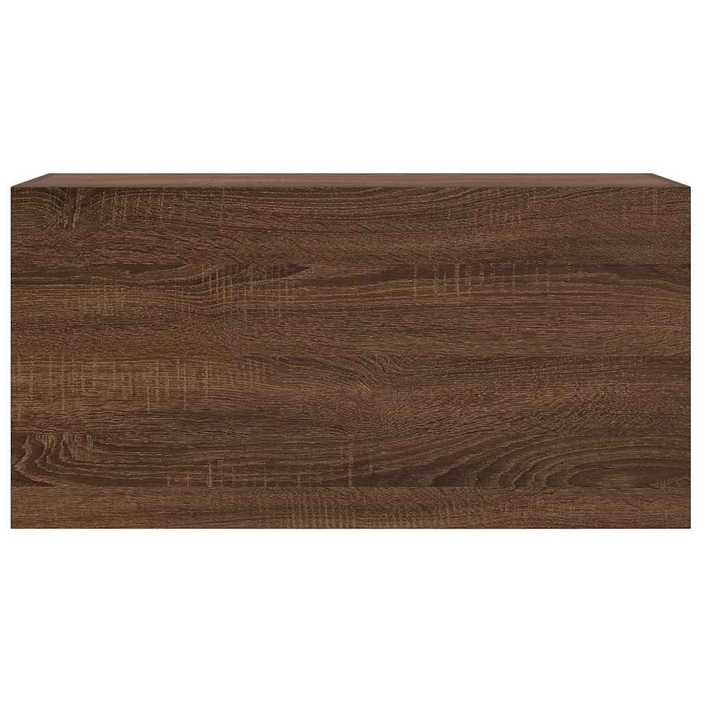 Armoire murale de bain chêne marron 80x25x40 cm bois ingénierie