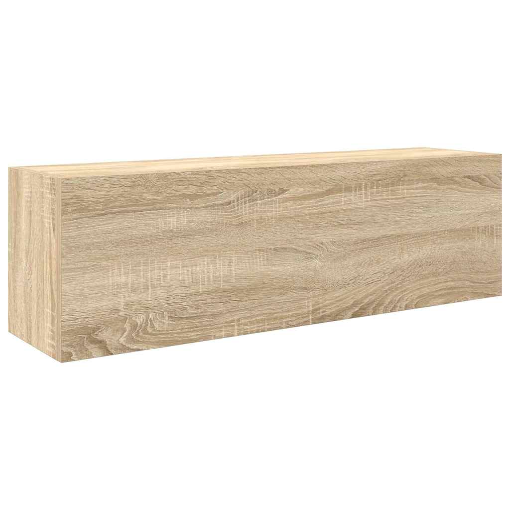 Armoire murale de bain chêne sonoma 100x25x30cm bois ingénierie