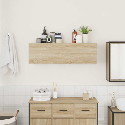 Armoire murale de bain chêne sonoma 100x25x30cm bois ingénierie