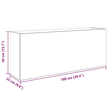 Armoire murale de bain blanc 100x25x40 cm bois d'ingénierie