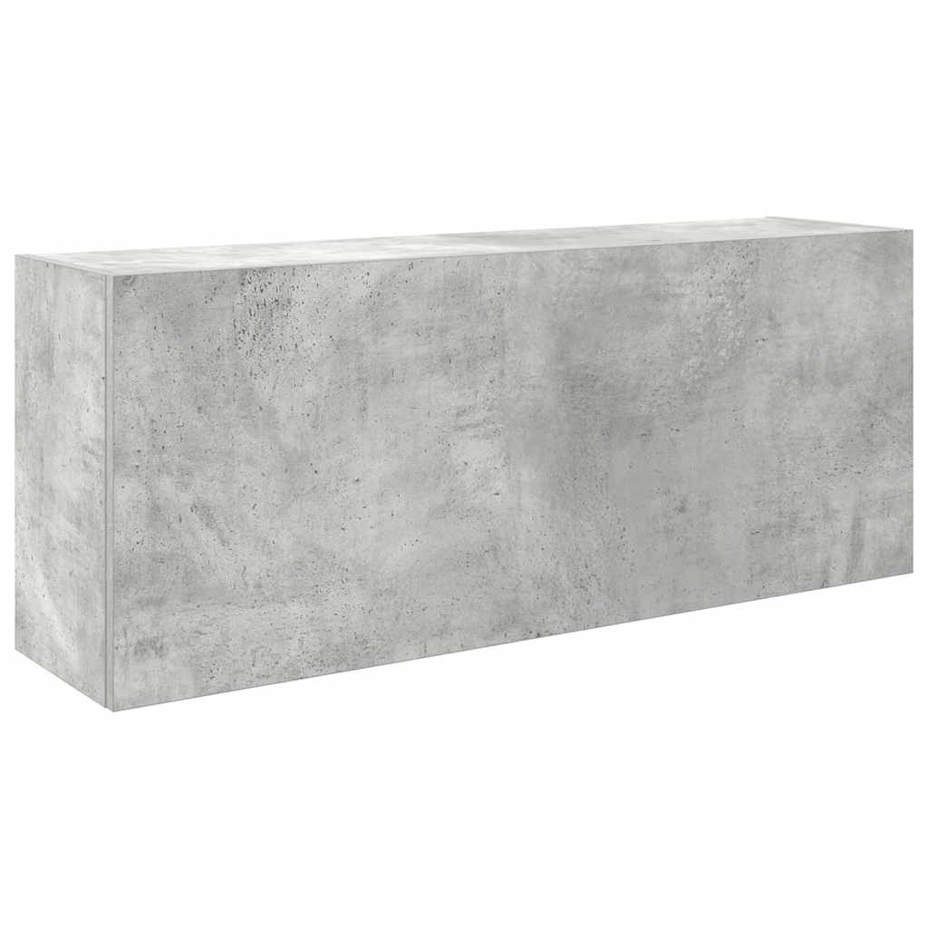 Armoire murale de bain gris béton 100x25x40cm bois d'ingénierie