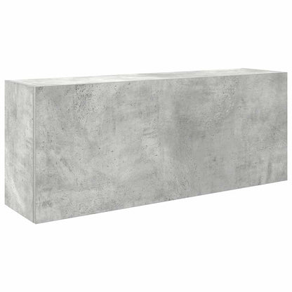 Armoire murale de bain gris béton 100x25x40cm bois d'ingénierie