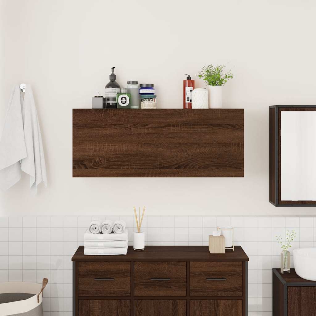 Armoire murale de bain chêne marron 100x25x40cm bois ingénierie