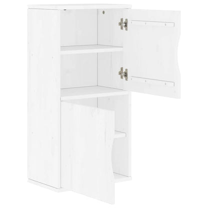 Armoire latérale ODDA blanc 40x24x79 cm bois massif pin