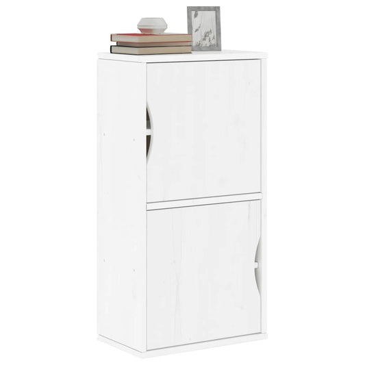 Armoire latérale ODDA blanc 40x24x79 cm bois massif pin