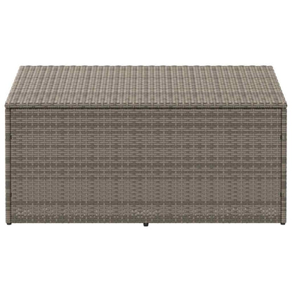 Boîte de rangement de jardin gris 110x50x58 cm résine tressée