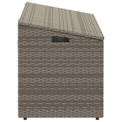 Boîte de rangement de jardin gris 110x50x58 cm résine tressée