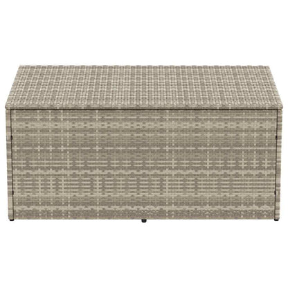 Boîte de rangement de jardin gris clair 110x50x58 cm rotin