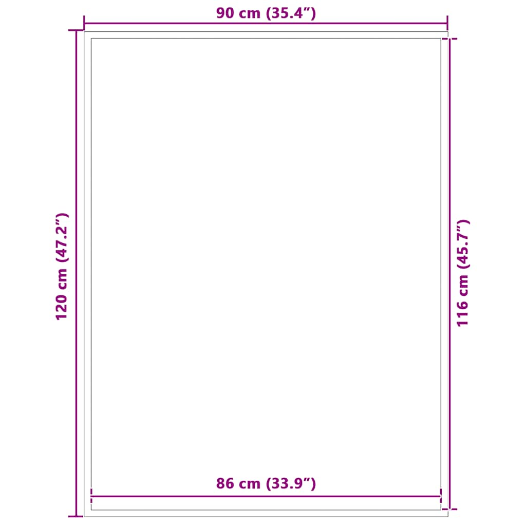 Paillasson marron 90x120 cm