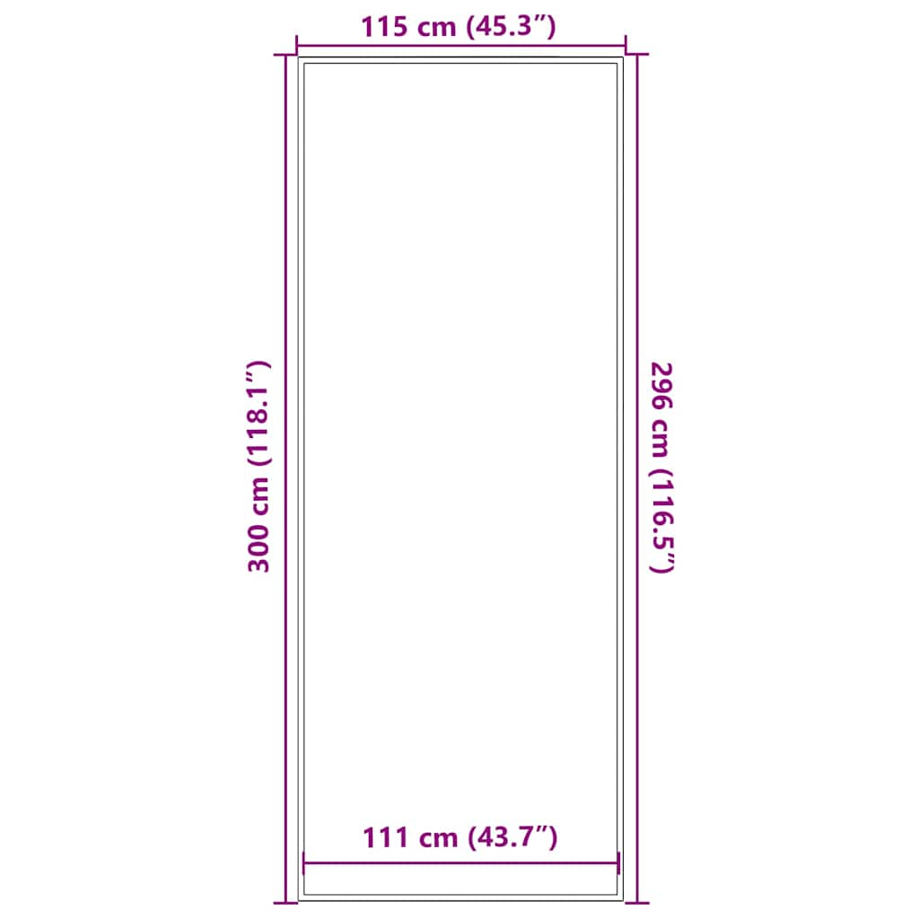 Paillasson marron 115x300 cm