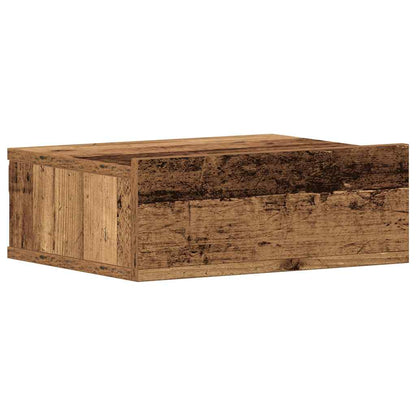 Table de chevet flottante vieux bois bois d'ingénierie