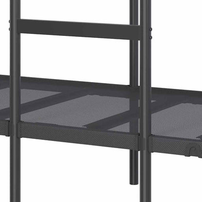 Lit superposé sans matelas noir 90x190 cm acier