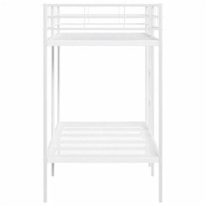 Lit superposé sans matelas blanc 90x190 cm acier