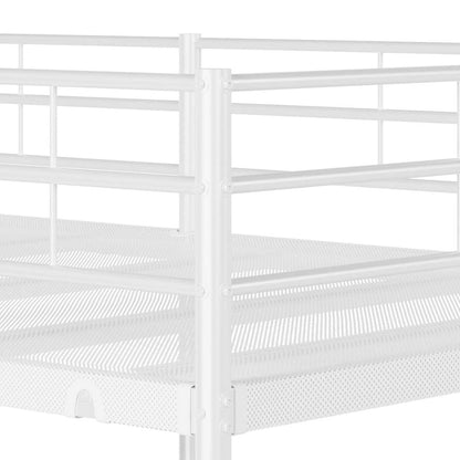 Lit superposé sans matelas blanc 90x190 cm acier