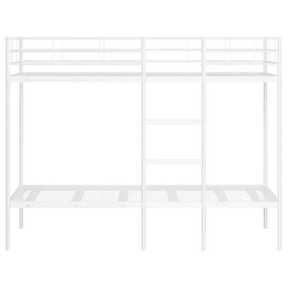 Lit superposé sans matelas blanc 90x200 cm acier