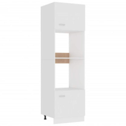 Armoire à micro-ondes Blanc 60x57x207 cm Aggloméré