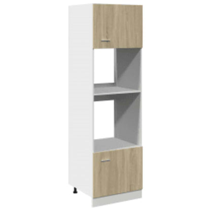 Armoire à micro-ondes Chêne sonoma 60x57x207 cm Aggloméré