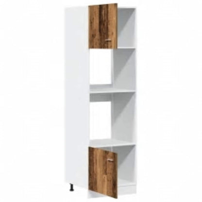 Armoire à micro-ondes vieux bois 60x57x207 cm bois d'ingénierie