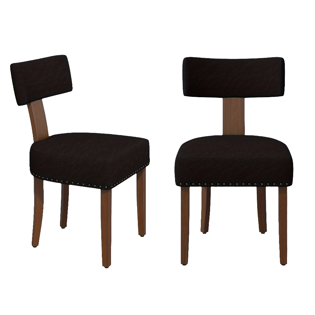 Lot de deux chaises noires