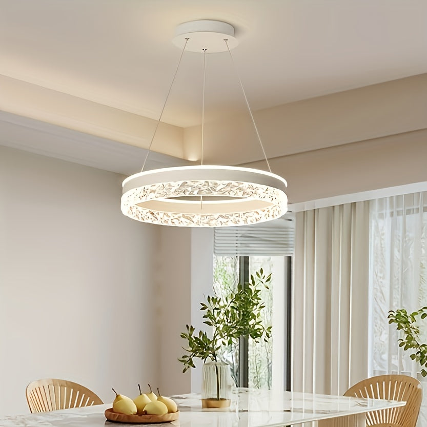 Modern Crystal LED Chandelier: Suitable for Dining, Bar, Bedroom, Living Room, Hotel, and Corridor Ceiling Lighting - Includes Installation Hardware, Semi-Embedded Mounting, Removable Clamp, and Hardwired Power Source (85V-26